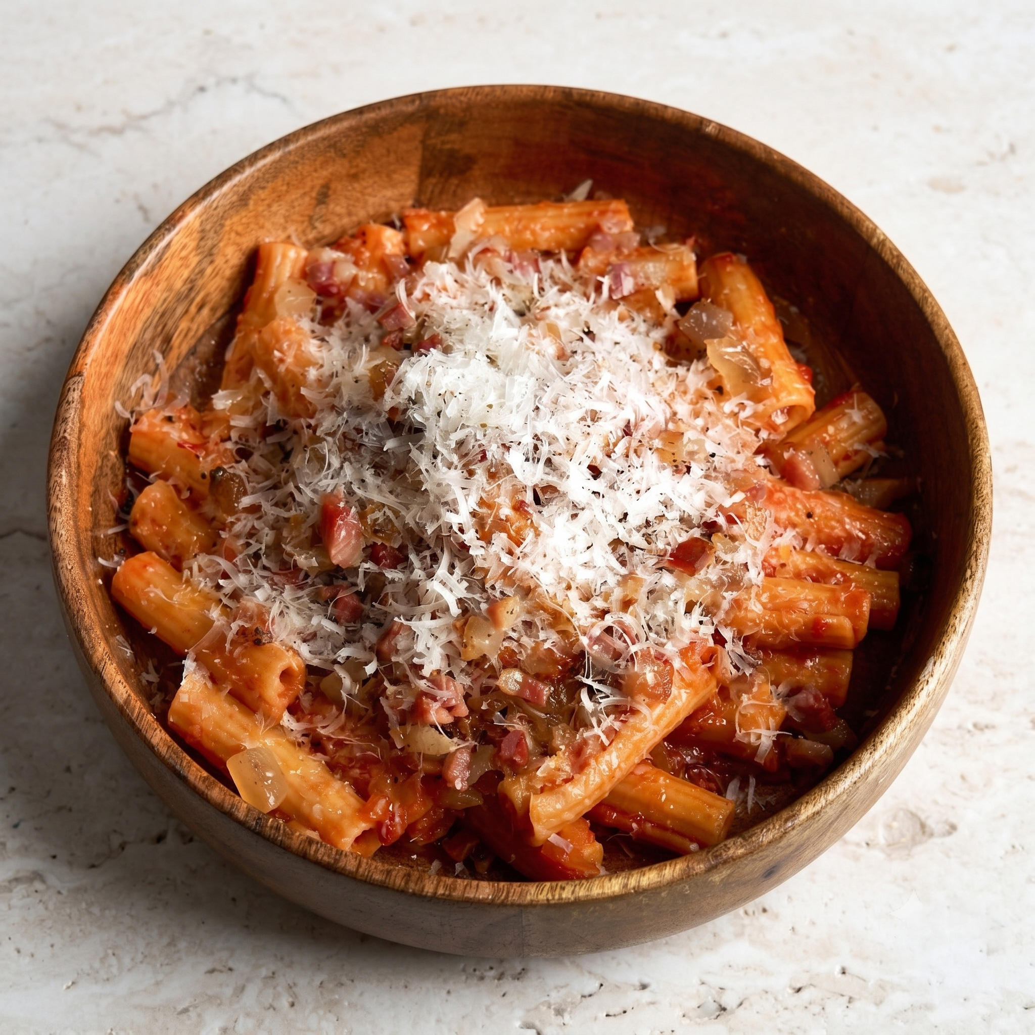 Rigatoni with tomato sauce
